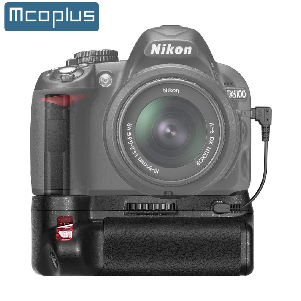 Mcoplus BG-D3100 Vertical Battery Grip Holder for Nikon D3100 D3200 D3300 D5300 Camera as MB-D31 with IR Remote Control