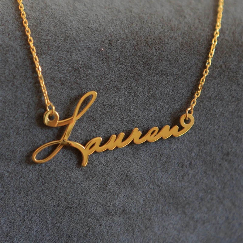 High Quality Custom Name Necklace For Women Stainless Steel Jewelry Personalized Nameplate collares para mujer - Image 3