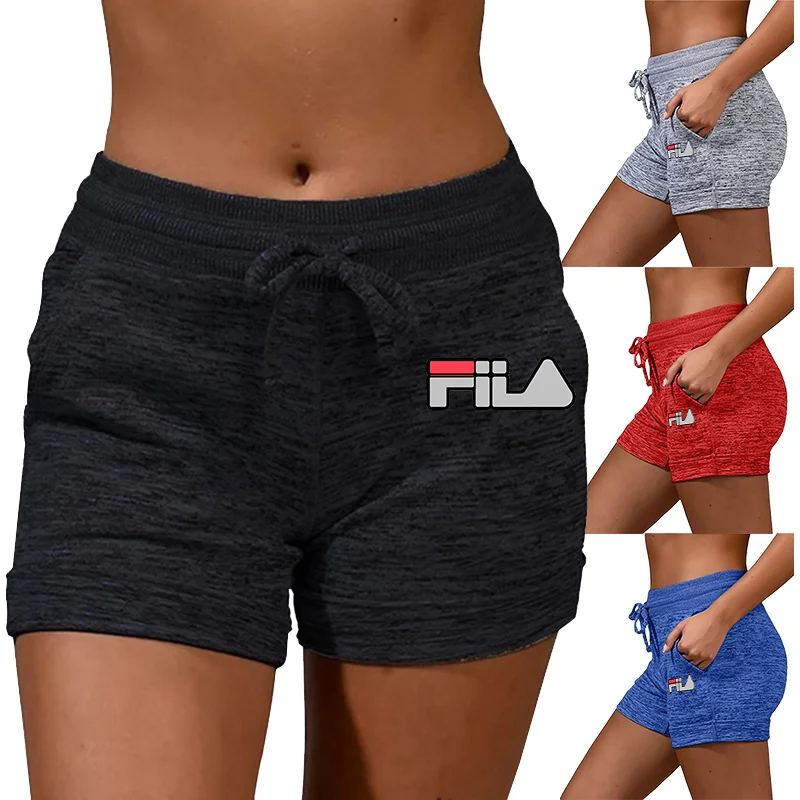 Nordic Letter Yoga Shorts | Abstract FIIA-Inspired Print Workout Pants | Breathable Quick-Dry Gym Wear 5 Sizes 5 Colors