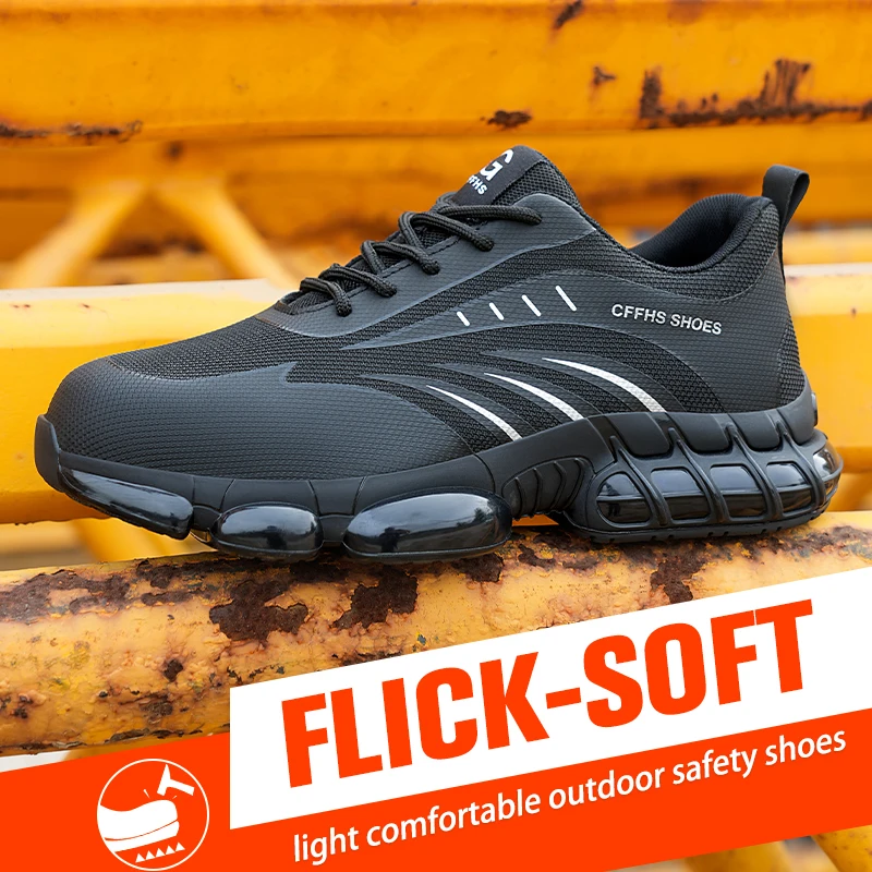 Breathable, lightweight and comfortable anti-smash and anti-puncture safety shoes - Image 6