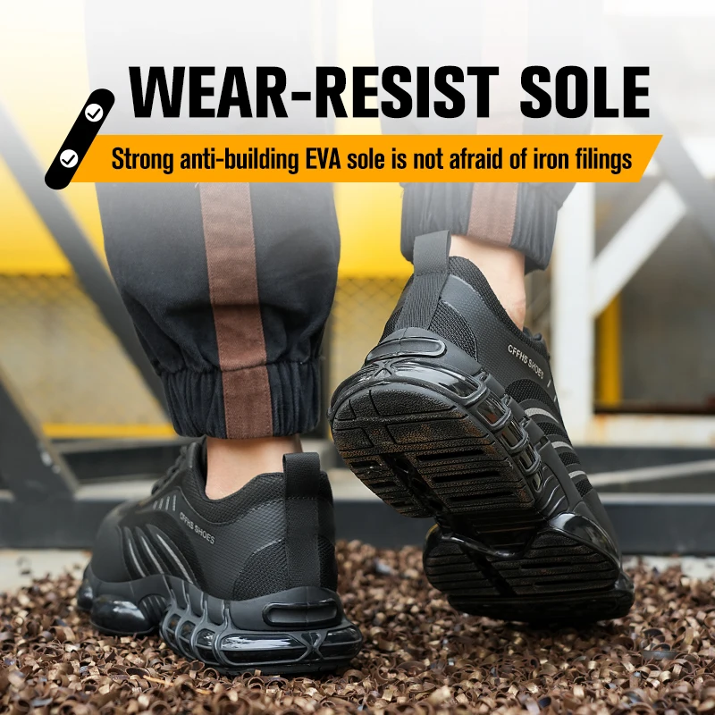 Breathable, lightweight and comfortable anti-smash and anti-puncture safety shoes - Image 4