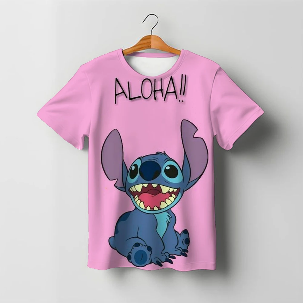Kawaii Children's Stitch T-shirt Boys cartoon short sleeved kids girls casual T shirts clothing Baby top quick drying clothes - Image 6