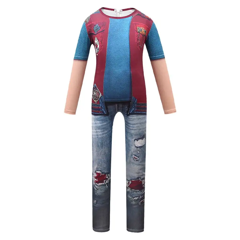 Zed Cosplay Costume TV Roleplay Fantasia Kids Children Short Sleeved Shirt Pants Outfits Disguise Halloween Carnival Party Suit - Image 2